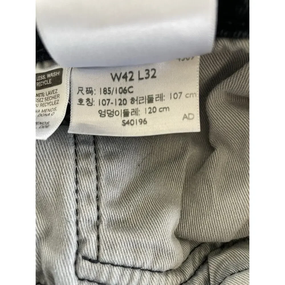 Men's Levi's 505 Premium Medium Blue Wash Denim Jeans Straight Mid Rise 42x32